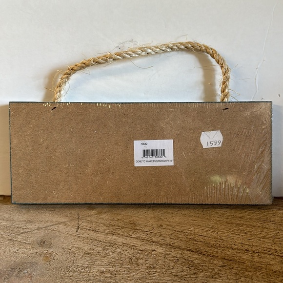 NEW sealed ‘Gone To Yankee Stadium’ 4” x 10” Hanging Sign • Made in USA 🇺🇸 - Picture 2 of 2